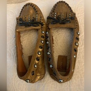 Coach special edition moccasins. Copper with shiny finish. Size 7.5